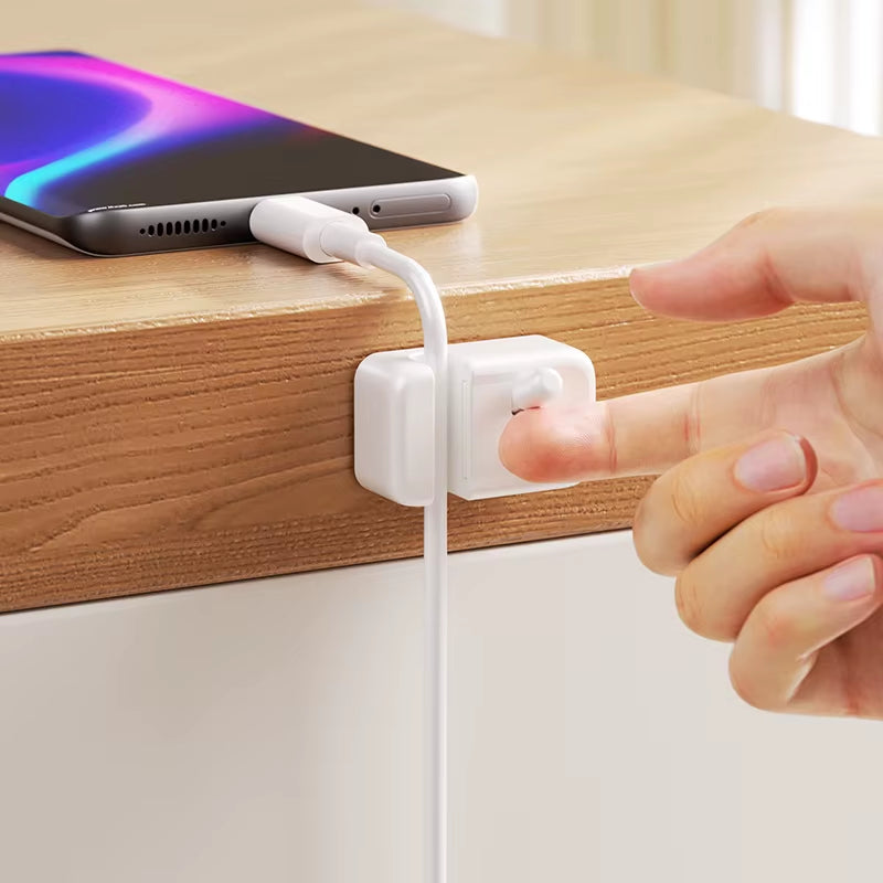 3PCS Desk Cable Organizer Mini Self-Adhesive Switch Type Cable Clips Durable Cable Holder Clips Fixed Desktop Cord Holder