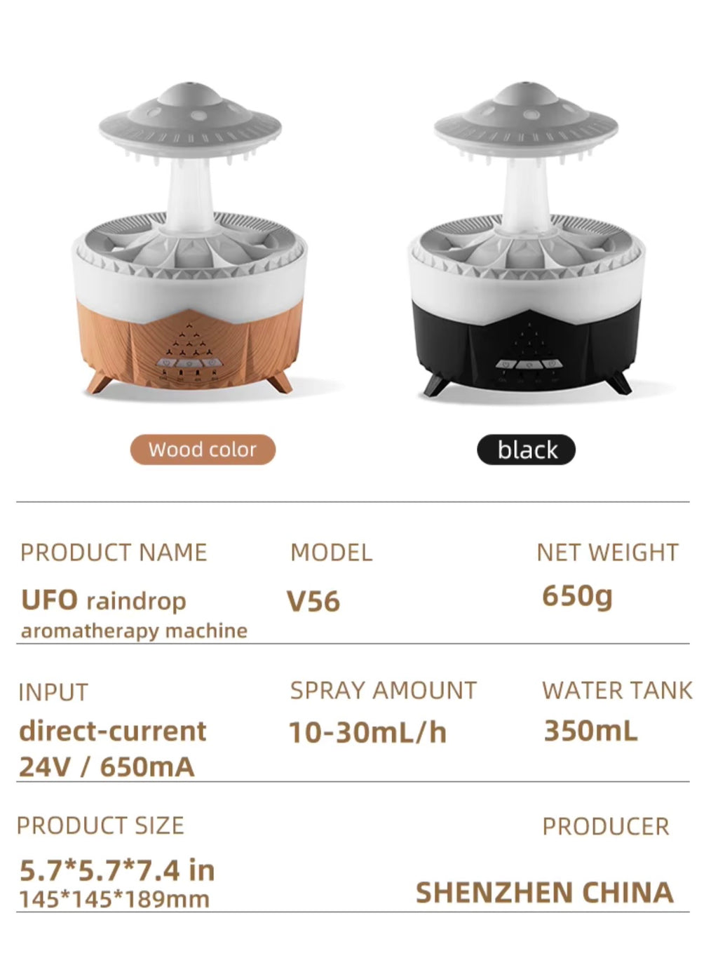 Rain cloud humidifier